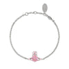 Vivienne Westwood Millie Silver / Pink Bracelet, Platinum Plated