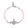 Vivienne Westwood Mini Bas Relief Vintage Rose Pearl Bracelet, Platinum Plated