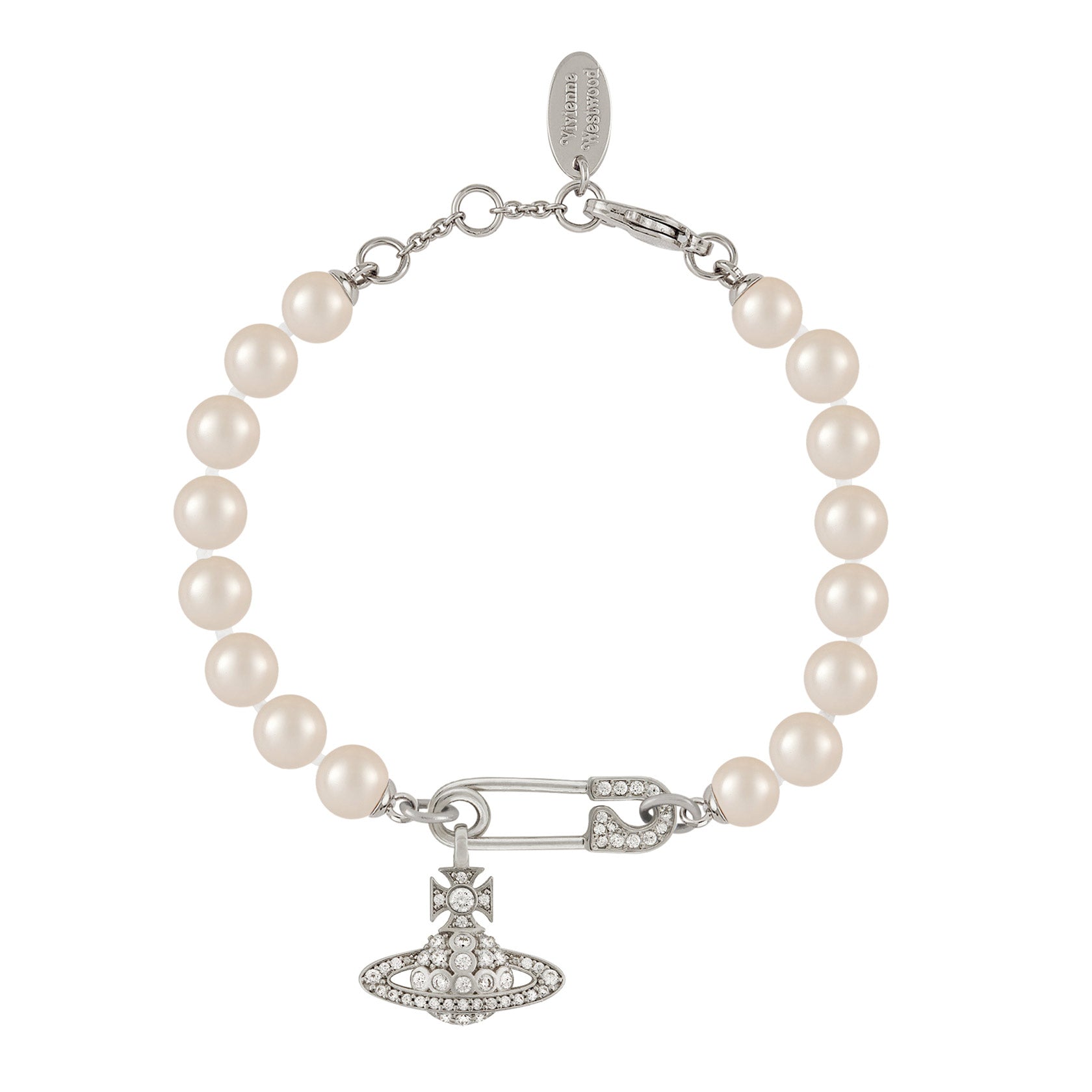 Vivienne Westwood Lucrece Pearl Bracelet, Platinum Plated – David
