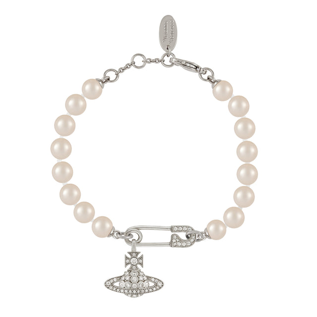 Vivienne Westwood Lucrece Pearl Bracelet, Platinum Plated