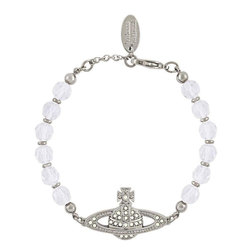 Vivienne Westwood Messaline Jonquil Crystal Bracelet, Platinum Plated
