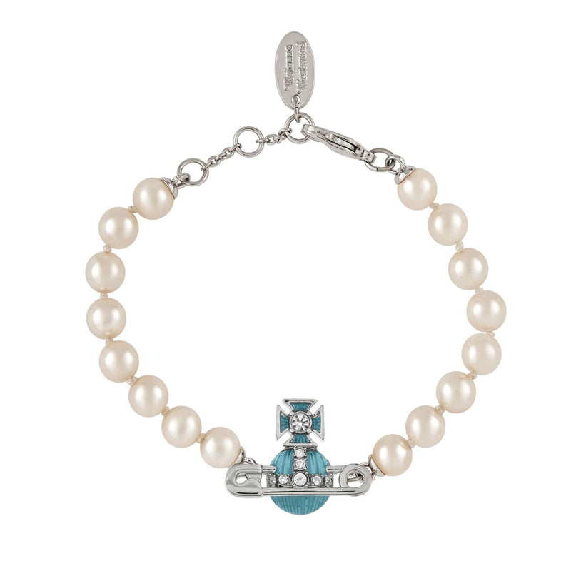 Vivienne Westwood Kitty Pearl Bracelet, Platinum Plated

