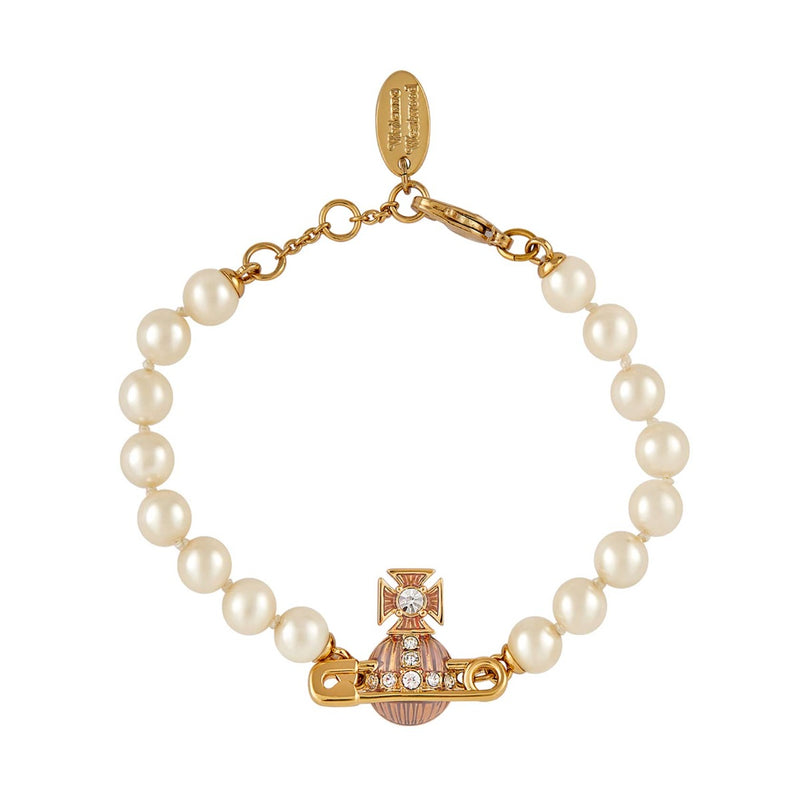 Vivienne Westwood Kitty Pearl Bracelet, Gold Plated
