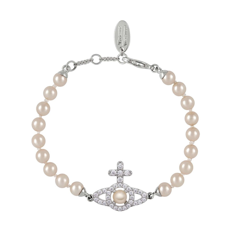 Vivienne Westwood Olympia Pearl Bracelet, Platinum Plated
