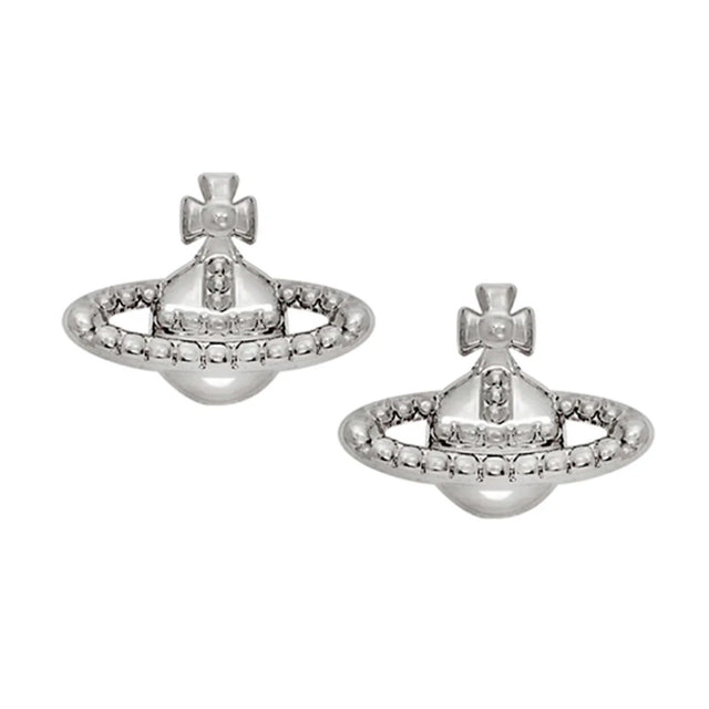 Vivienne Westwood Farah Stud Earrings, Platinum Plated