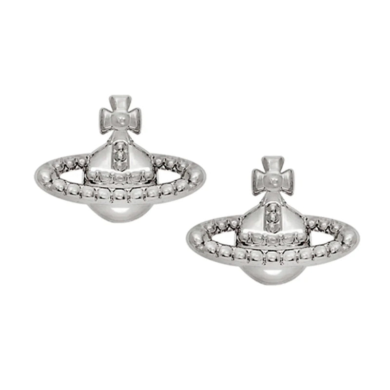 Vivienne Westwood Farah Stud Earrings, Platinum Plated