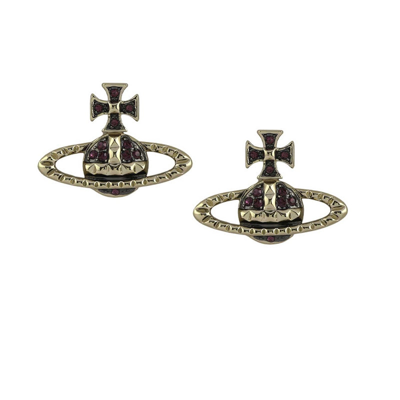Vivienne Westwood Mayfair Bas Relief Earrings, Gold Plated

