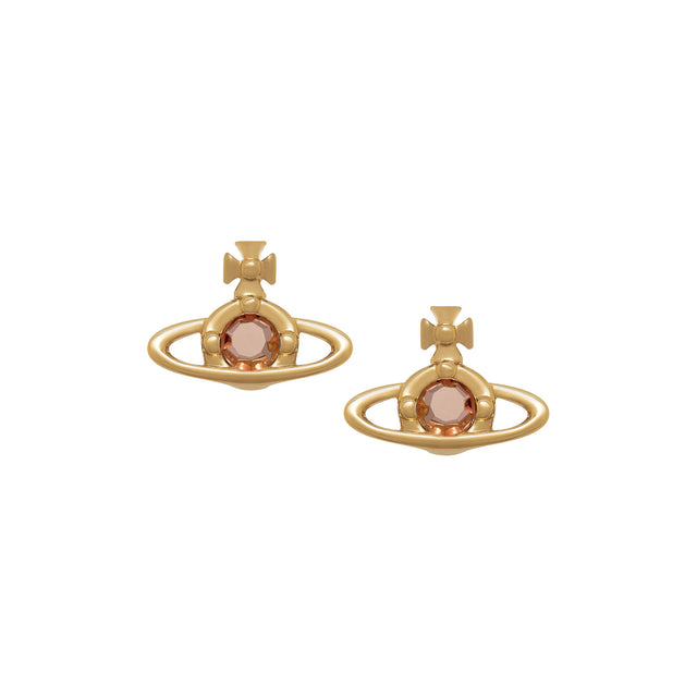 Vivienne Westwood Nano Solitaire Earrings, Gold Plated
