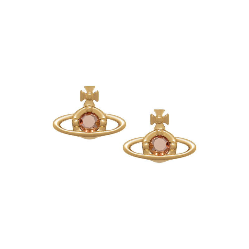 Vivienne Westwood Nano Solitaire Earrings, Gold Plated