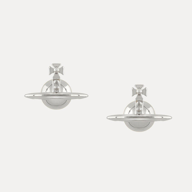 Vivienne Westwood Solid Orb Earrings, Platinum Plated