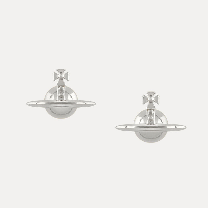 Vivienne Westwood Solid Orb Earrings, Platinum Plated