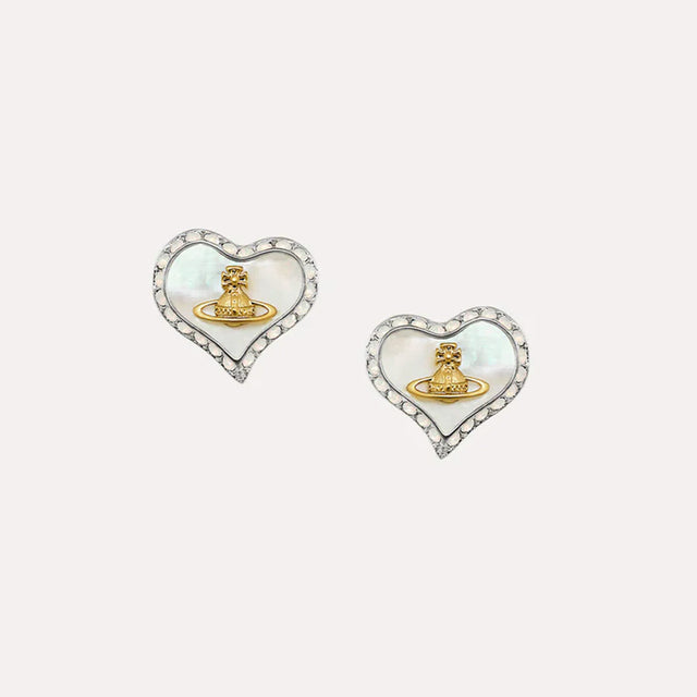 Vivienne Westwood Petra Silver/Gold Earrings, Platinum Plated