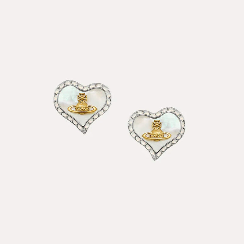 Vivienne Westwood Petra Silver/Gold Earrings, Platinum Plated