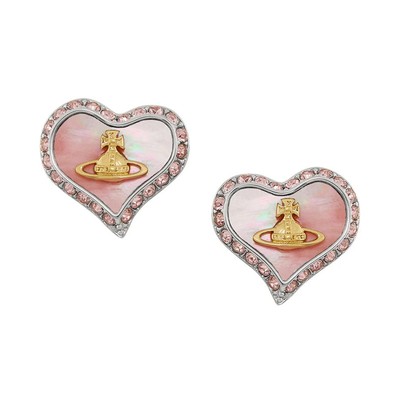 Vivienne Westwood Petra Coral Earrings, Platinum Plated