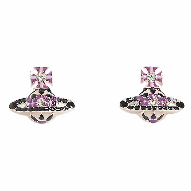 Vivienne Westwood Gabriella Bas Relief Earrings, Rose Gold Plated