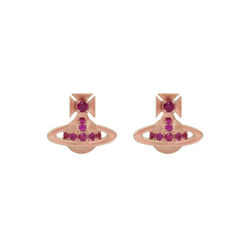 Vivienne Westwood Chloris Bas Relief Earrings, Pink Gold Plated