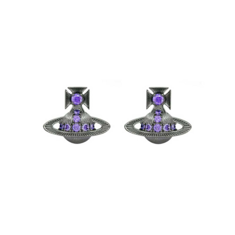 Vivienne Westwood Chloris Bas Relief Earrings, Ruthenium Plated