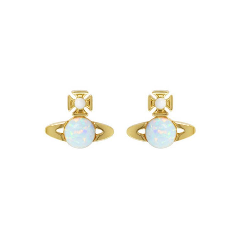 Vivienne Westwood Isabelitta Bas Relief Earrings, Gold Plated