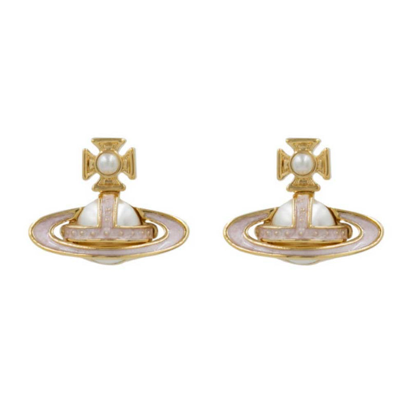 Vivienne Westwood Simonetta Bas Relief Earrings, Gold Plated
