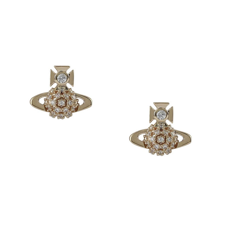 Vivienne Westwood Donna Bas Relief Earrings, Rose Gold Plated
