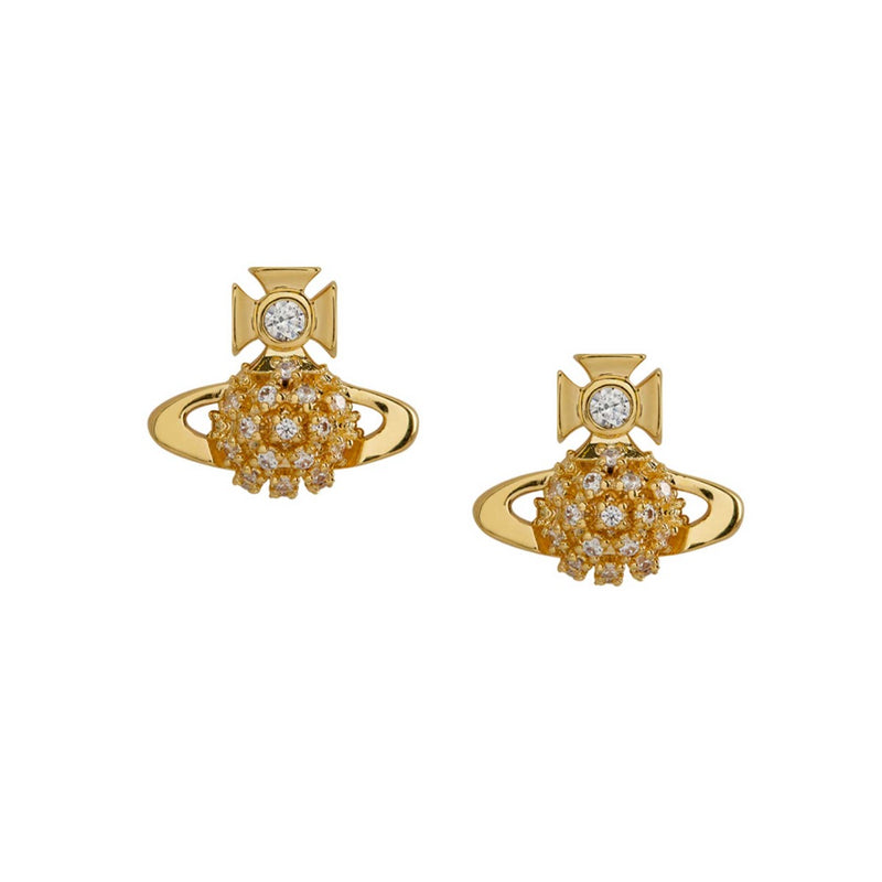 Vivienne Westwood Donna Bas Relief Earrings, Gold Plated