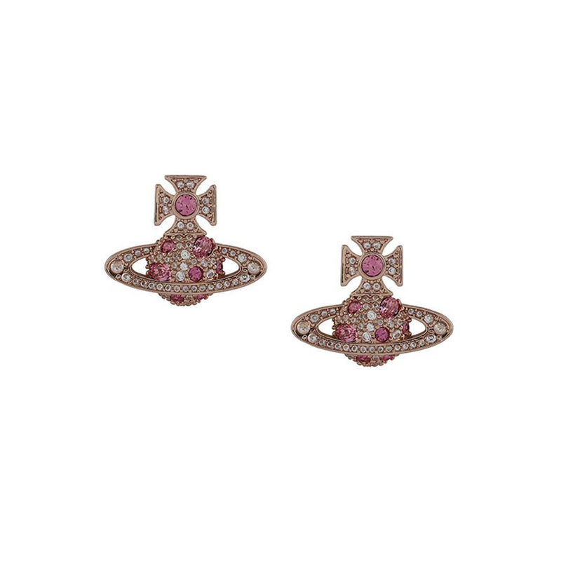 Vivienne Westwood Francette Bas Relief Earrings, Rose Gold Plated
