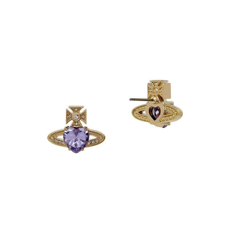 Vivienne Westwood Ariella Gold Quartz Crystal Earrings, Gold Plated