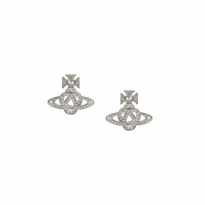 Vivienne Westwood Loudilla Crystal Orb Earrings, Platinum Plated