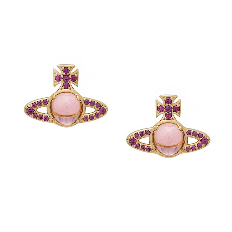 Vivienne Westwood Petulla Pink Earrings, Rose Gold Plated
