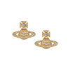 Vivienne Westwood Carmela Bas Relief Earrings, Gold Plated