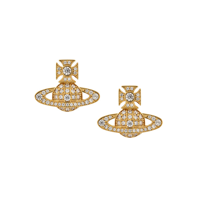 Vivienne Westwood Carmela Bas Relief Earrings, Gold Plated