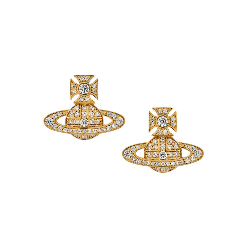 Vivienne Westwood Carmela Bas Relief Earrings, Gold Plated