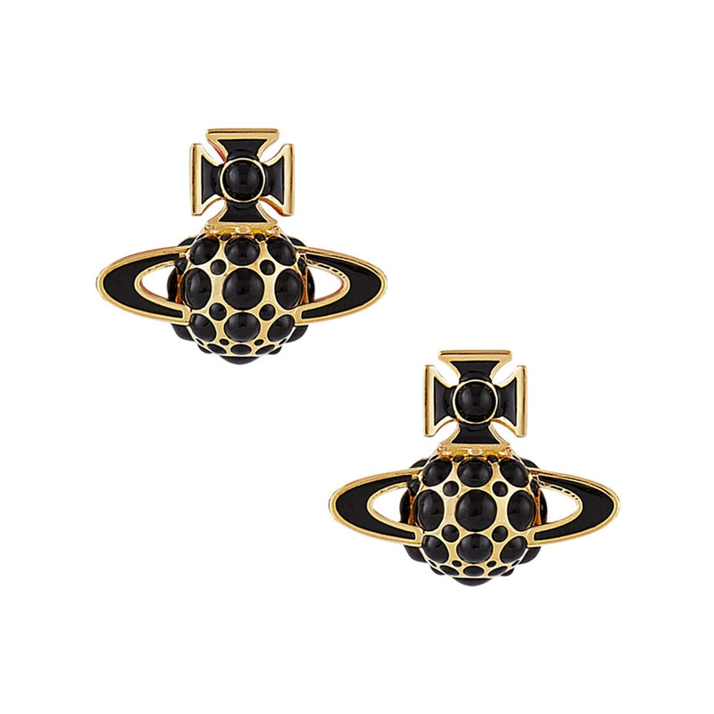 Vivienne Westwood Saffron Bas Relief Earrings, Gold Plated
