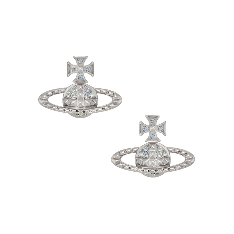 Vivienne Westwood Myafiar Vitrail Light Crystal Earrings, Rhodium Plated