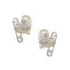 Vivienne Westwood Orietta Creamrose Earrings, Platinum Plated