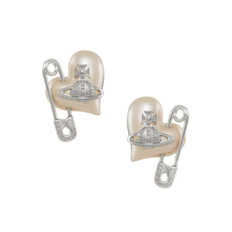 Vivienne Westwood Orietta Creamrose Earrings, Platinum Plated