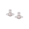 Vivienne Westwood Tillya Orb Earrings, Platinum Plated