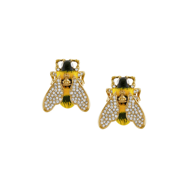 Vivienne Westwood Bumble Bee Large Earrings, Gold Plated