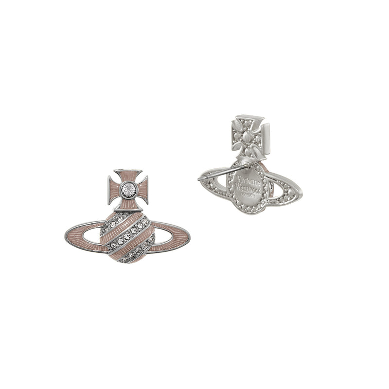 Vivienne Westwood Assita Bas Relief Vintage Rose Earrings, Platinum Plated