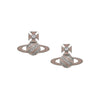 Vivienne Westwood Assita Bas Relief Earrings, Platinum Plated