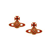 Vivienne Westwood Assita Bas Relief Red Earrings, Gold Plated