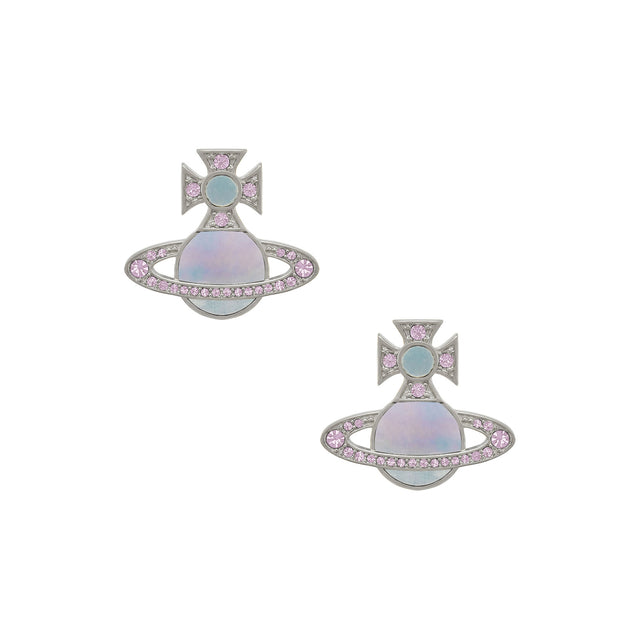 Vivienne Westwood Rina Aquamarine Earrings, Platinum Plated