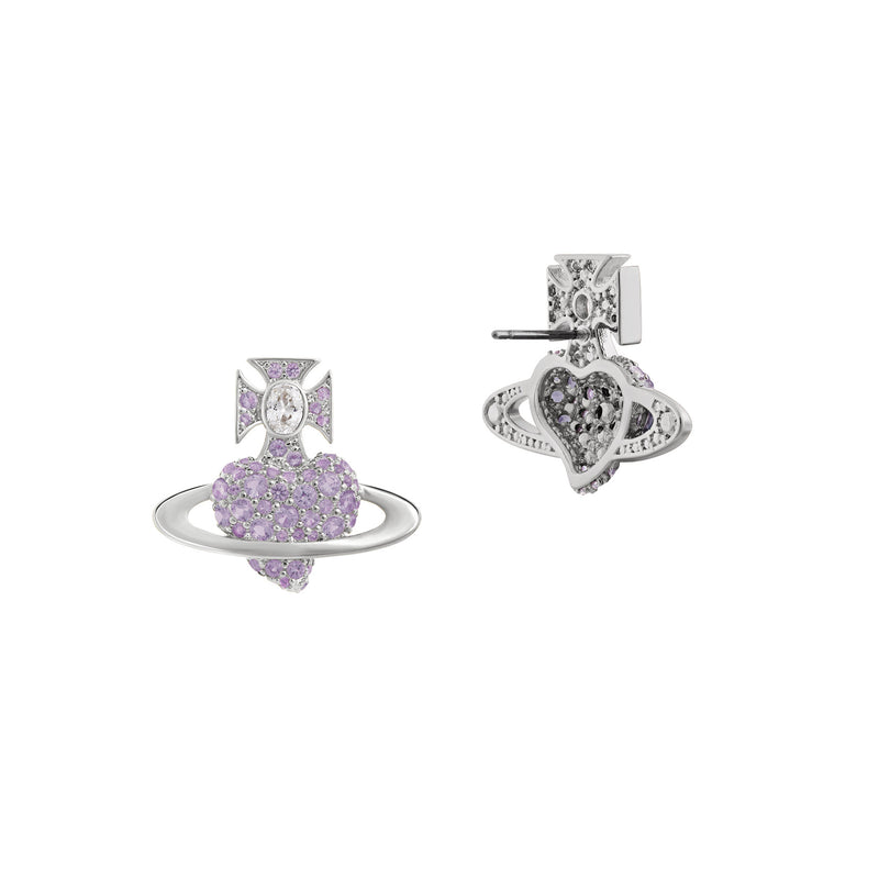 Vivienne Westwood Agnatha Lilac Earrings, Platinum Plated