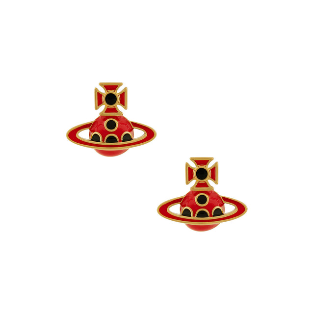 Vivienne Westwood Sylvana Orb Stud Earrings, Gold Plated
