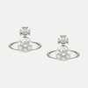 Vivienne Westwood Reina Large Silver Earrings, Platinum Plated