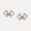 Vivienne Westwood Rigoberta Gold & White Earrings, Platinum Plated