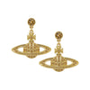 Vivienne Westwood Mini Bas Relief Drop Earrings, Gold Plated