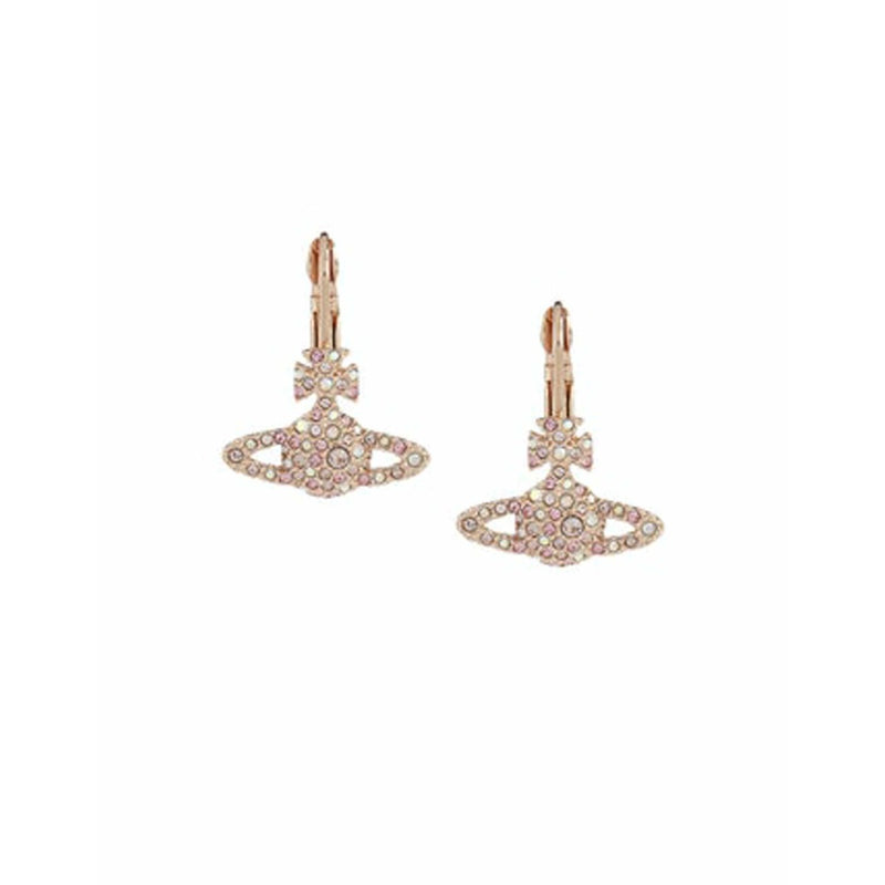 Vivienne Westwood Vintage Rose Grace Bas Relief Earrings, Rose Gold Plated