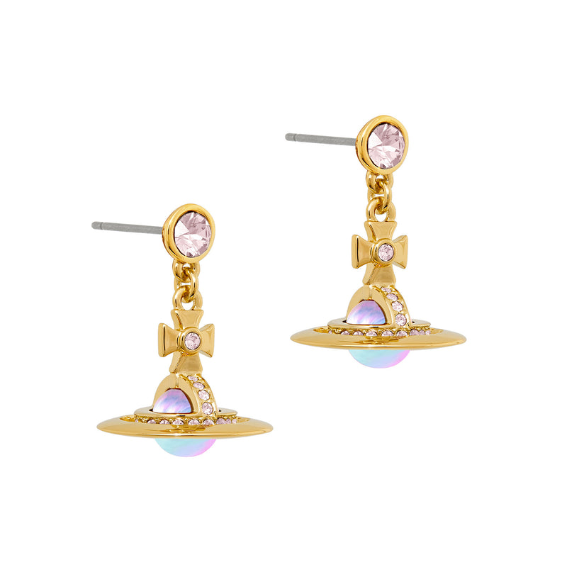 Vivienne Westwood New Petite Orb Earrings, Gold Plated
