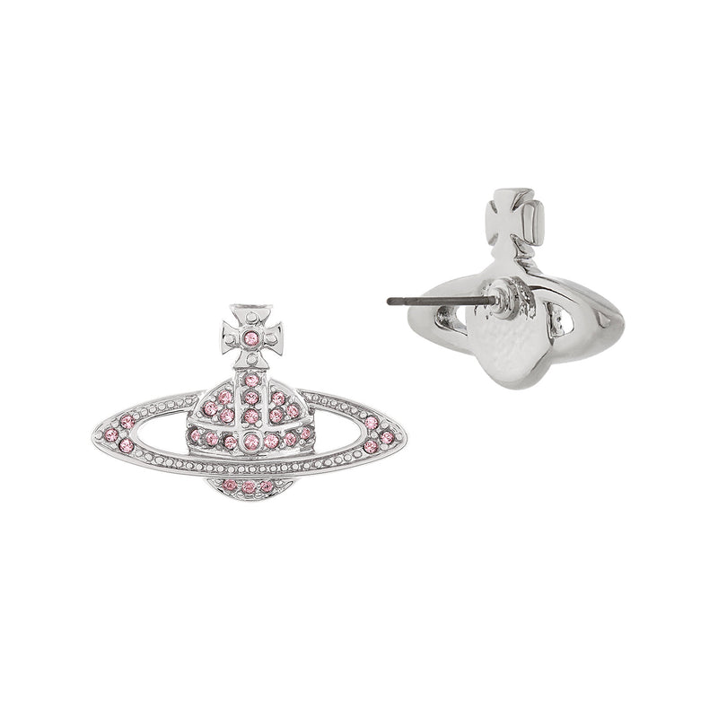 Vivienne Westwood Mini Bas Relief Vintage Rose Earrings, Platinum Plated